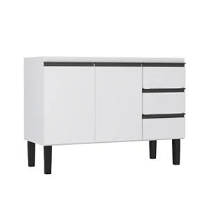 Gabinete Aço Netuno para Pia de 1,20 m Branco Cozimax