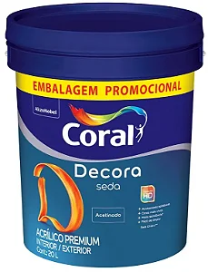 Tinta Acrilica Fosco Decora Seda Branco 20L Coral