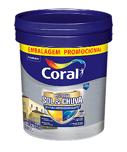 Tinta Acrilica Fosco Proteção Sol e Chuva Pintura Impermeabilizante Branco 20L Coral