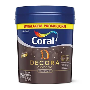 Tinta Acrilica Semi Brilho Decora Diamante Branco 20L Coral