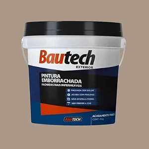 Tinta Acrilica Fosco 4Kg Pintura Emborrachada Camurça Bautech