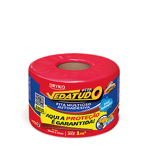 Fita Manta Asfaltica Adesiva Aluminizada Multiuso Vedatudo Drykofita 10 cm 10 m Terracota Dryko