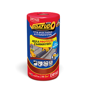 Fita Manta Asfaltica Adesiva Aluminizada Multiuso Vedatudo Drykofita 30 cm 10 m Terracota Dryko