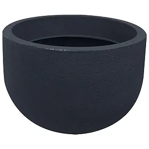 Vaso Plastico Rustico Redondo 45 Grafite Japi