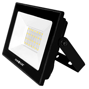 Projetor Refletor Led Slim 30W Biv Preto 6500K Ourolux