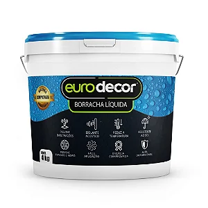 Borracha Liquida 4 Kg Cinza Aluminium Eurodecor