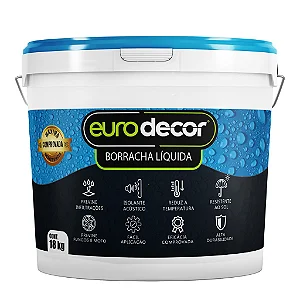 Borracha Liquida 18 Kg Cinza Aluminium Eurodecor