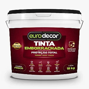 Tinta Emborrachada Fosco 18 Kg Branco Eurodecor