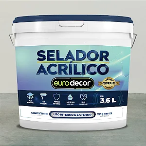 Selador Acrilico 3,6 Kg Branco Eurodecor