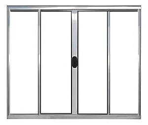 Janela Aluminio 4 Folhas 100X120 Brilhante Dl Esquadrias