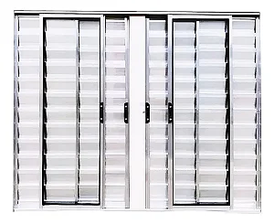 Veneziana Aluminio 6 Folhas 100X120 Brilhante Dl Esquadrias