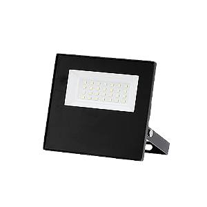 Projetor Refletor LED Slim 50W Biv Preto Luz Branca Fria 6500K Taschibra