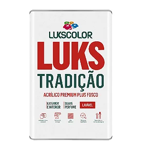Tinta Acrílica Fosco Tradição Premium Plus 18L Branco Lukscolor