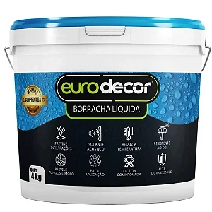 Borracha Líquida 4 Kg Areia Eurodecor