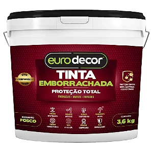 Tinta Emborrachada Fosco 3,6 Kg Areia Eurodecor