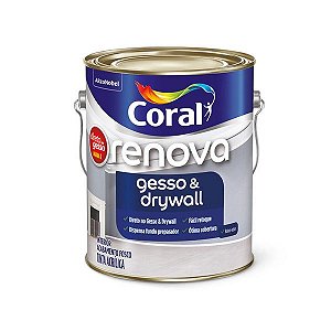 Tinta Acrilica Renova Gesso & Drywall 3,6L Branco Direto No Gesso Coral