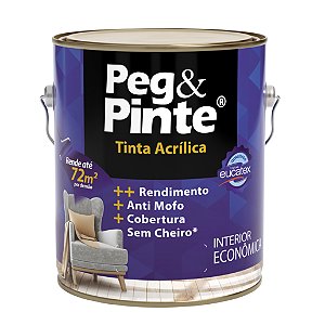 TINTA ACRILICA FOSCO 3,6L GELO PEG & PINTE EUCATEX