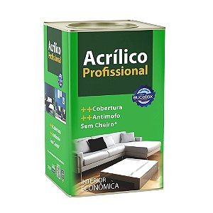 Tinta Acrilica Fosco Profissional 18L Branco Peg & Pinte Eucatex