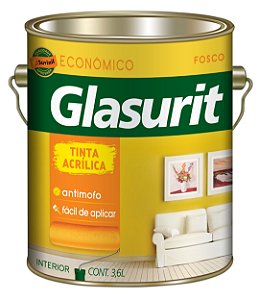 TINTA ACRILICA FOSCO GLASURIT BRANCO NEVE 3,6L SUVINIL