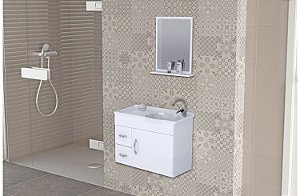 Toucador kit Siena 55 Suspenso Branco Rorato