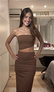 Vestido Valentina Marrom
