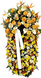 Coroa de Flores  Grande ( Tam 1,50 alt ) Homenagem 14