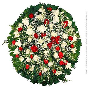 Coroa de Flores Grande  Rosas Homenagem