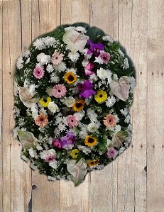 Floricultura Jaraguá Cemitério( Coroa de Flores Grande 1,20 x 1,00) Homenagem