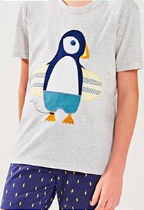 Pijama infantil Masculino Pinguim Lua Cheia