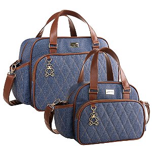 Bolsa Maternidade e Frasqueira Térmica Chicago Jeans