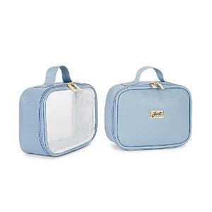 Kit Necessaire Milão Slim Azul