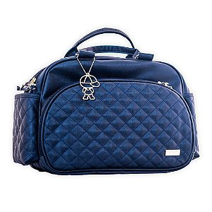 Bolsa Maternidade Matelassê Azul Marinho