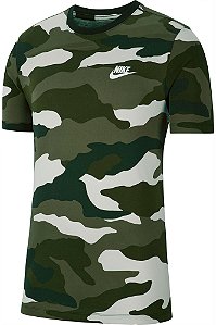 Camiseta Manga Curta Nike Camuflado CK3003