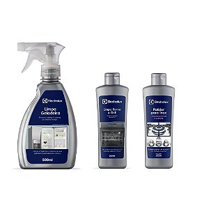 Kit Limpa Geladeira - 500ml + Limpa Forno - 200ml + Polidor para Inox - 200ml Electrolux