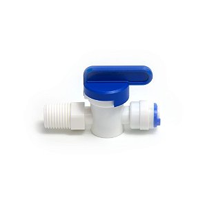 Válvula Fechamento para tubo de água 1/4 pol e rosca 1/4 pol branco