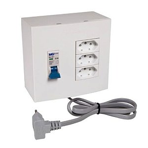 Módulo de proteção MarGirius CP1-08K1 com 3 tomadas 127V