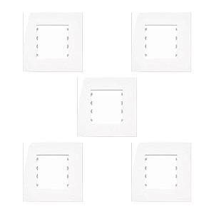 5 Conjuntos MarGirius Sleek Placa + Suporte para Móvel – 80x80mm - Branco - 20923