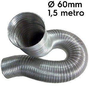 Tubo Semi Rígido em alumínio 60mm com 1,5m