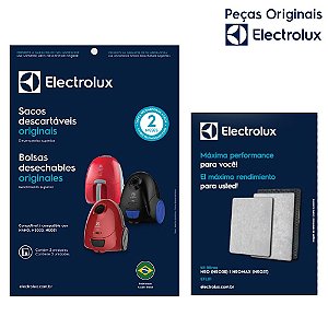 Kit com 3 Sacos SBENA + Kit Filtros EFL01 para Aspiradores Electrolux