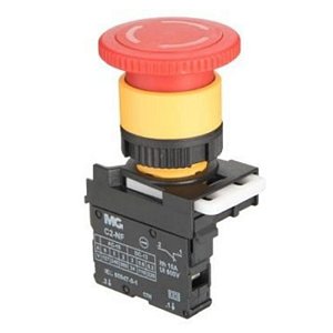 Botão de Emergência Cogumelo 1NF Vermelho – Girar para Soltar – MarGirius 17444