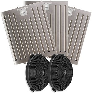 Kit Filtros para Coifa Electrolux Home Pro 90CTU - Carvão e Metálicos