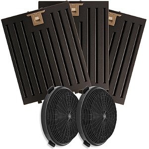 Kit Filtros para Coifa Electrolux Preta Pro Series 90CTV - Carvão e Metálicos
