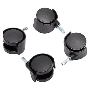Kit 4 Rodízios WAP FW005253 p/ Aspirador GTW10 GTW20 Inox Biovac 10 GTW Inox 12
