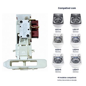 Dispositivo Trava Tampa Lavadora Electrolux Original A10985301 LEC14 LEC15 LEC17 LED13 LED14 LED15 LED17