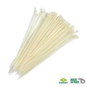 Abraçadeira de nylon 280 x 3,5 mm Natural - 100 unidades