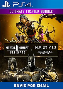 Pacote Mortal Kombat 11 Ultimate + Injustice 2 Ed. Lendária PS4 MÍDIA DIGITAL