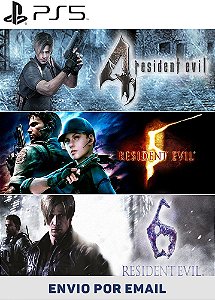Pacote Triplo Resident Evil PS5 midia digital