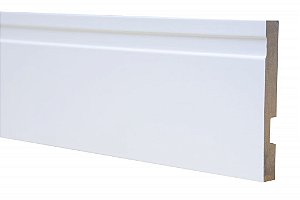 Rodapé em Madeira 120x2400MM Branco C/ Friso