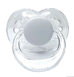 Chupeta Sem Bico Cristal Transparente (Unitário) - Chupeta Para Bebê Reborn