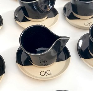 Conjunto Xícara gota e pires personalizado